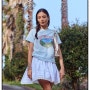 여자 반팔 티셔츠 추천 프린트 반팔티셔츠로 한여름 30도옷차림 완성