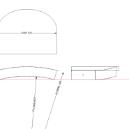 판금자동전개 3D로 앞뒤 크기가 다른 휘어진 곡면 3D 모델링 작성