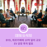 BYD, 튀르키예에 10억 달러 규모 EV 공장 투자 발표