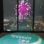 천안 타운홀, 47층 갤러리 카페 전망대에서 바라본 야경