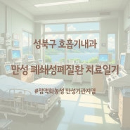 성북구 호흡기내과 점액화농성 만성기관지염 폐쇄성폐질환 치료일기