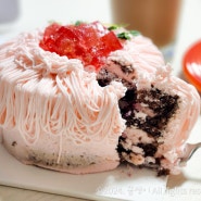 장전동 예쁜 케이크 맛집 힌터그룬트부산대점 : 라즈베리 초코 케이크