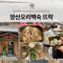 양산역맛집 개별룸있는 중부동양산백숙 넘버원 뜨락