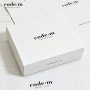 쿨그레이 팬턴색 인쇄와 먹박 로고가 멋진 쥬얼리 포장박스+스펀지 주문제작! 코드엠스튜디오 패키지