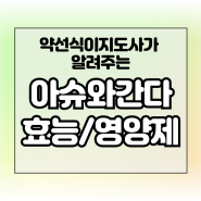 아슈와간다 효능 부작용 아쉬와간다 영양제 복용법과 추천 제품 분석