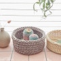 집에서 할수있는 취미 DIY 코바늘 뜨개질하는 방법 패브릭얀 원형 정리바구니 만들기