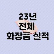 2023년 전체 화장품 실적