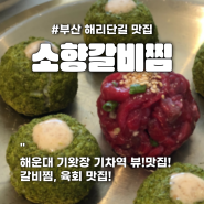 부산 여행 해운대 해리단길 맛집_소향갈비찜(내돈내산 육회 맛집)