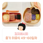 킴지 Recipe* 이유식 기록🍚 중기 2단계 49~60일차 (쌀수수/연근/비타민/양송이버섯) ෆ