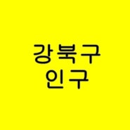 서울 강북구 인구수