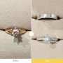 [EP.513] 0.63CT다이아몬드 반지와 웨딩반지를 함께한 결혼반지 리세팅