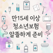 청소년보험 만15세가 되었다면 5~6만원대로 딱 필요한 것에만 집중해서 효율 좋게 설계하자