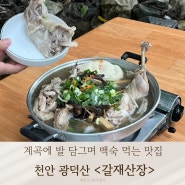 천안 광덕산 맛집 갈재산장 / 아기랑 계곡 식당 후기