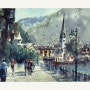 Hallstatt, Austria Watercolor.../ 오스트리아 할슈타트 수채화...