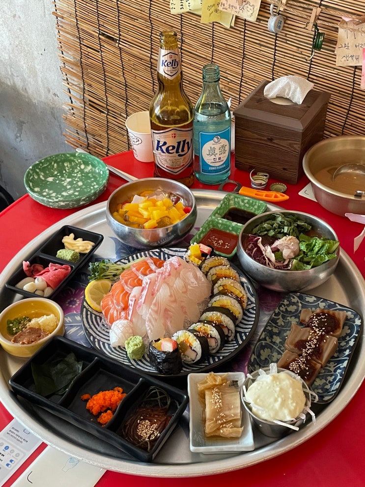 [광주 동명동 술집] 예쁜 플레이팅의 회를 먹을 수 있는 바다포차돌섬 모둠회 한상 솔직 후기 : 네이버 블로그