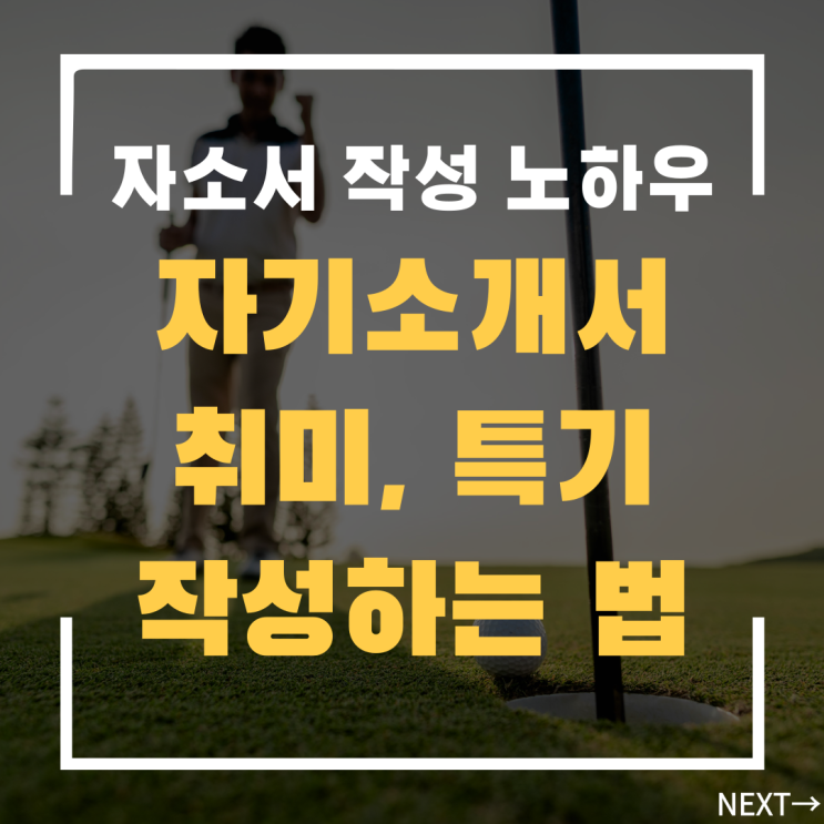 자기소개서 취미 특기 정리, 알고 써야 110점짜리 자소서입니다 : 네이버 블로그