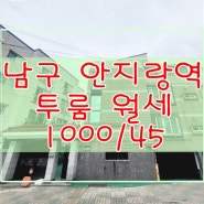 안지랑역 역세권 방2개 거실 주방분리된 큰 월세-1000만/45만 절충가능한 대구 남구 월세