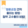 영문교정 견적 줄이는 방법 : 절약 고수들의 비법!