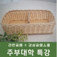 단체특강 교사연수프로그램 학부모연수프로그램 주부대학특강 라탄공예 힐링공예