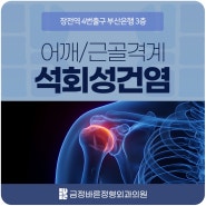 석회성건염의 원인과 증상 그에 따른 치료방법은