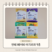 아기쌀과자 추천 연세 베이비 아기과자 4종