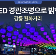 LED 경관조명으로 밝힌 강릉 월화거리