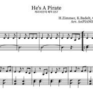 [악보] 캐리비안의 해적 OST - He's A Pirate 피아노 악보 / 캐리비안의 해적 피아노 악보