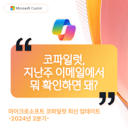 [티디지-코파일럿]마이크로소프트 코파일럿 최신 업데이트 2024년 2분기