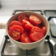 토마토주스 만들기 똑똑하게 섭취하는 방법 (익혀서 껍질까지 모두 드세요 )