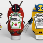 마케팅 맛집 하인즈(Heinz)와 마블 데드풀(Deadpool)의 기발한 콜라보.데드풀,울버린 코스튬 한정판 하인즈 케첩과 머스타드