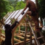 '24.7.18 Hami Garage TV - Making a carpenter's wooden greenhouse. / 캠핑장 작업 일상 25
