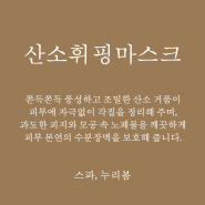 김해피부관리 스파, 누리봄의 산소휘핑마스크