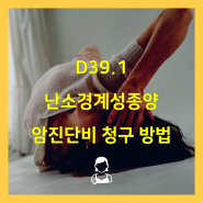 D39.1 난소경계성종양 암진단비 청구 방법