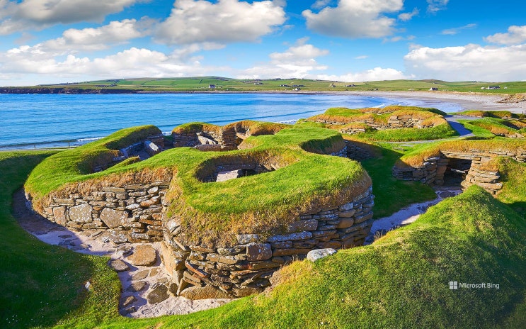 스코틀랜드, 오크니, 스카라 브레이 신석기시대 주거지(The Neolithic settlement of Skara Brae ...