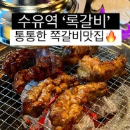 강북모임장소 쪽갈비맛집 록갈비 수유 매콤한 양념과 시원한 묵사발 후기