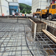 기초바닥 콘크리트 타설작업