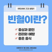 빈혈의 증상과 원인, 좋은 음식과 예방법