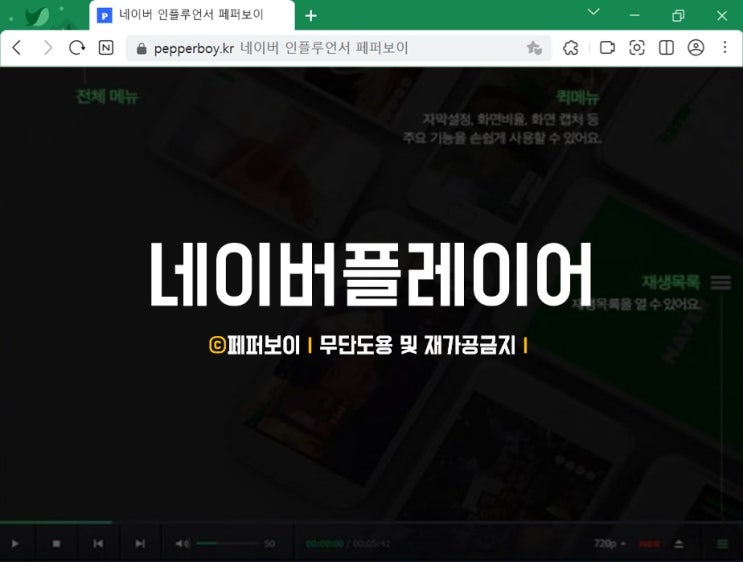 네이버 동영상 플레이어 다운로드 : 네이버 블로그