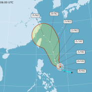3호 태풍 개미 예상 경로 오키나와 이시가키 미와코지마섬 지나 대만 타이베이 동북부 해상 지날 것으로