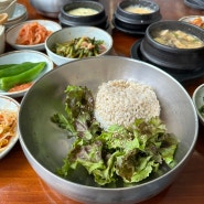 보문산 보리밥에 파전은 반찬식당 나물맛집