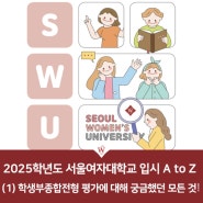 2025학년도 서울여자대학교 입시 A to Z (1) 학생부종합전형 평가에 대해 궁금했던 모든 것!