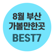 8월 부산 가볼만한곳 7곳! 여기로 가는 이유가 궁금해?