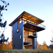 전망대를 닮은 호숫가 주택 인테리어, 건축- Glen Lake Tower
