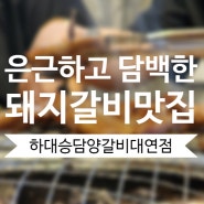 부산 남구 고기집 대연동 돼지갈비 맛집 하대승담양갈비