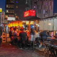 일본 후쿠오카 가볼만한곳 밤에 나카스 포장마차 거리 후기