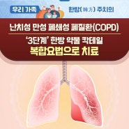 난치성 만성 폐쇄성 폐질환(COPD) '3단계' 한방 약물 칵테일 복합요법으로 치료