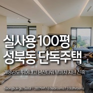 성북동 단독주택 매매 실사용 100평 이상 남산타워 뷰 신축