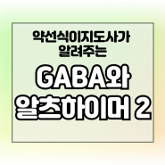 가바 GABA 영양제와 알츠하이머에 대한 개인적 생각