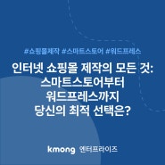 인터넷 쇼핑몰 제작의 모든 것: 스마트스토어부터 워드프레스까지, 당신의 최적 선택은?