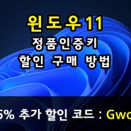 윈도우11 정품인증 프리도스 SCDkey로 저렴하게 구매한 후기